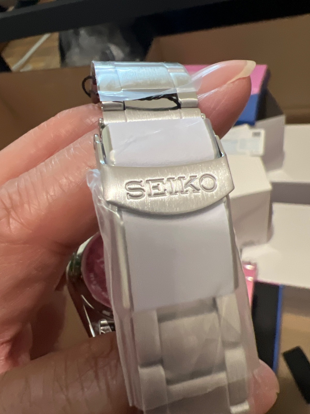 AuthentiSeiko 5 Sports x Pink Panther Limited Edition Watch SRPM07 Made in Japan