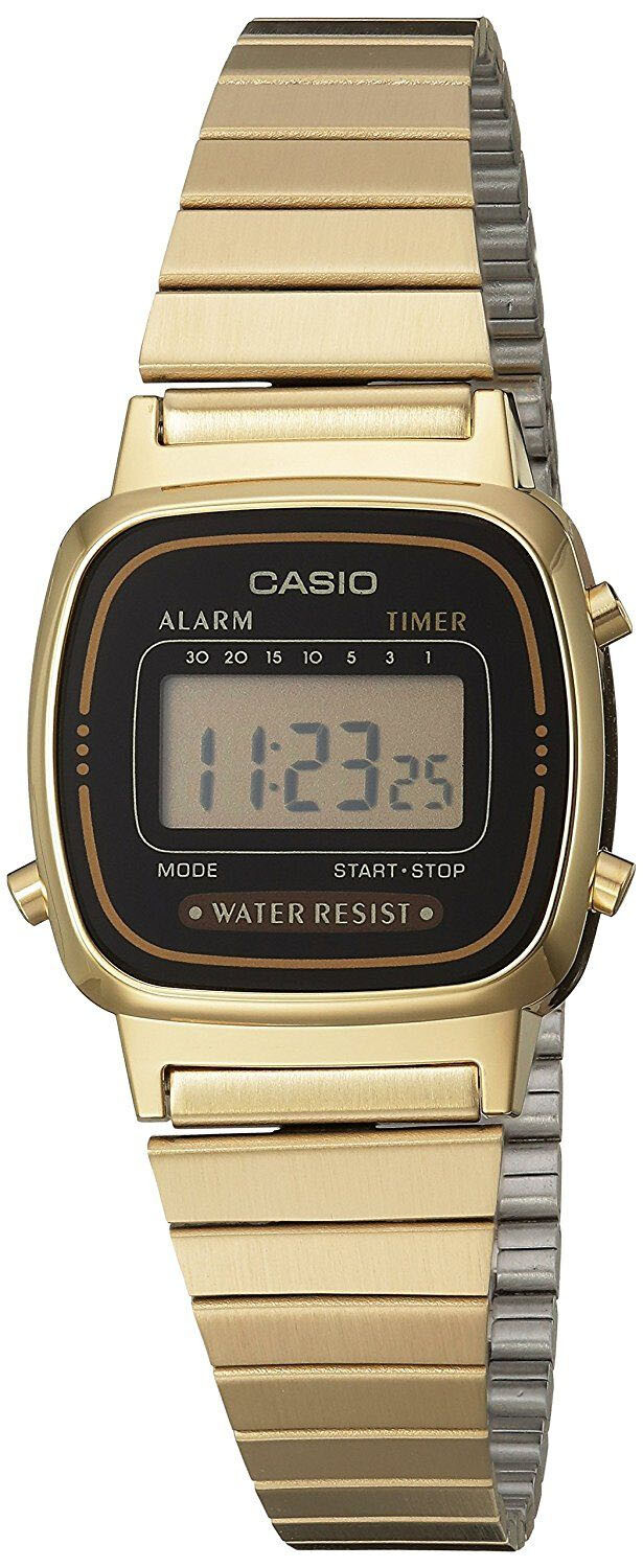 Casio LA670WGA-1 Women’s Vintage Gold Tone Alarm Chrnograph Digital Watch