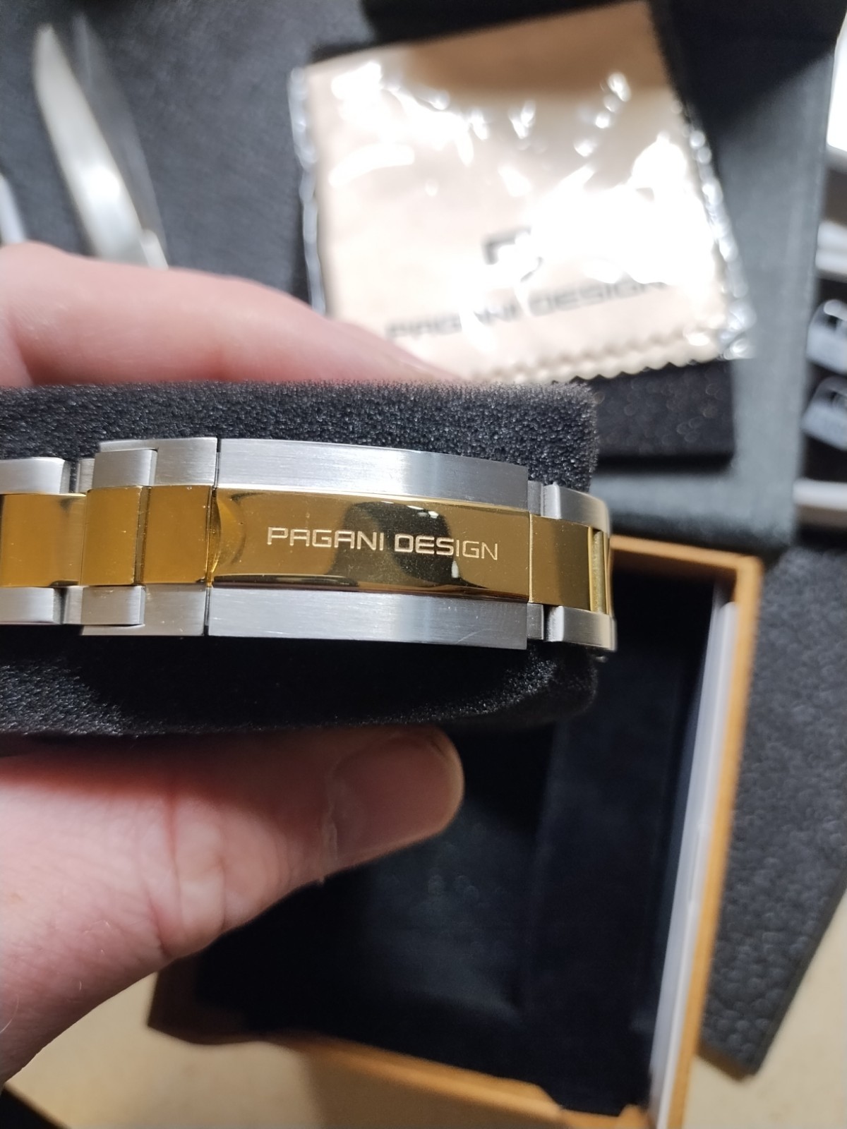 PAGANI DESIGN PD-1639 Automatic NH35.Black/Gold. Ships from USA