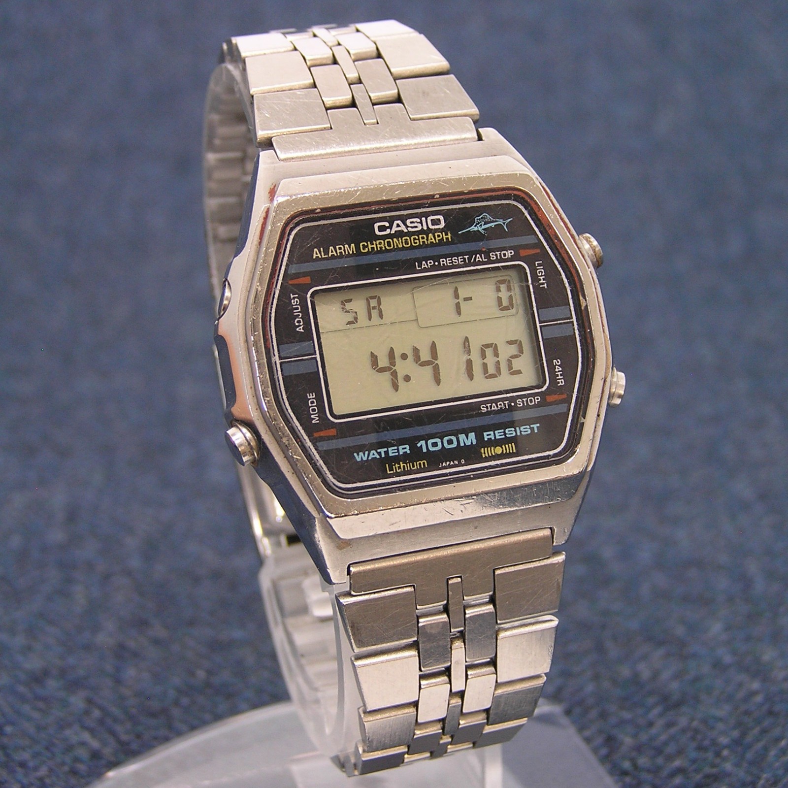 [Super Rare!] CASIO MARLIN W-750 Vintage Digital Watch 1983 Japan Model Silver