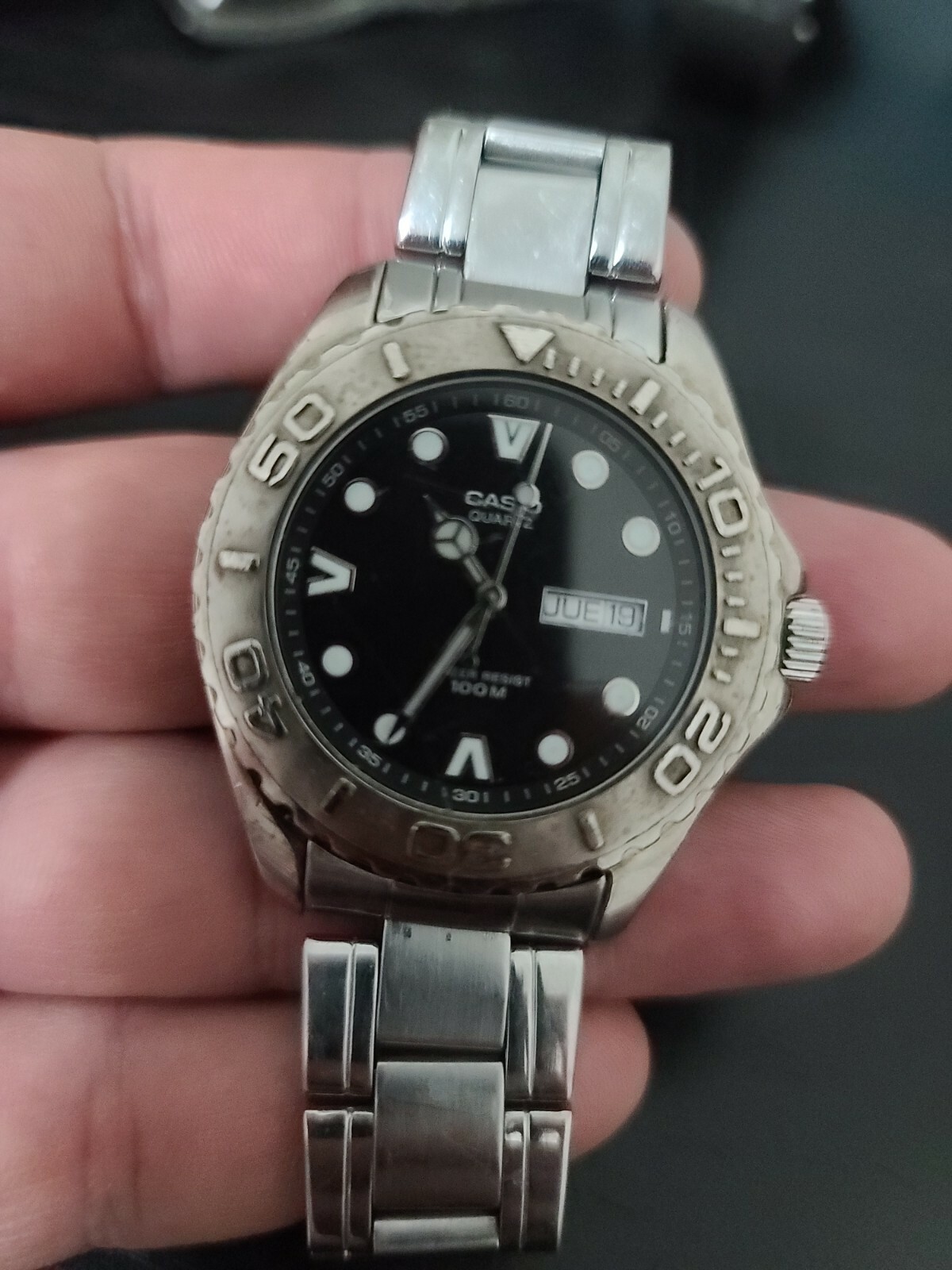 Casio Mtd-1017 Black Dial Vintage