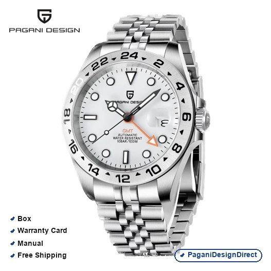 Pagani Design PD-1682 Silver White Men Automatic Watch