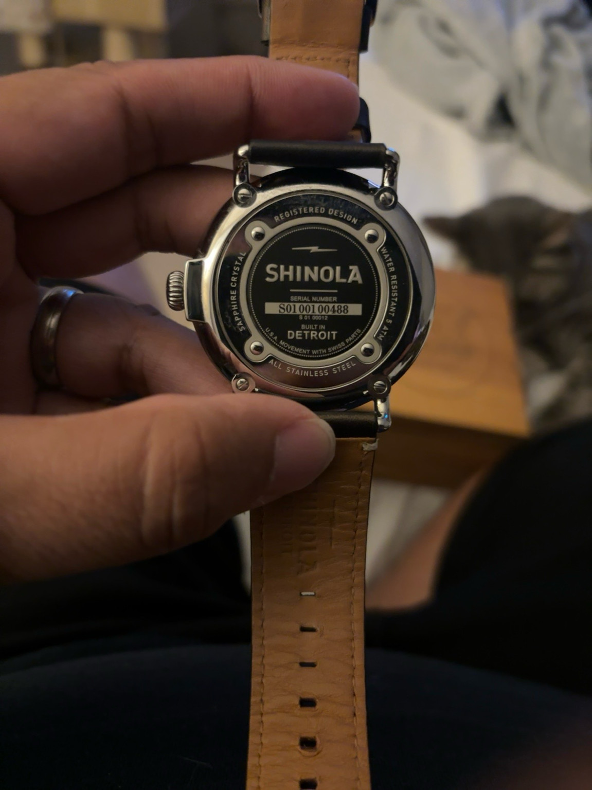 Shinola Runwell 47mm Polished Stainless Steel | Black Face | Argonite 1069