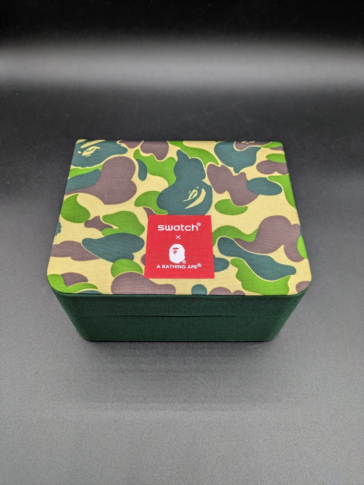 Swatch X A Bathing Ape Big Bold Gray Camo Men’s Watch SO27Z710 New Complete
