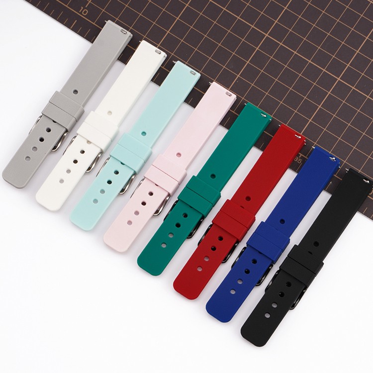 Perfect Replacement Strap For Your Watch Silicone Stainless Steel Metal Buckle