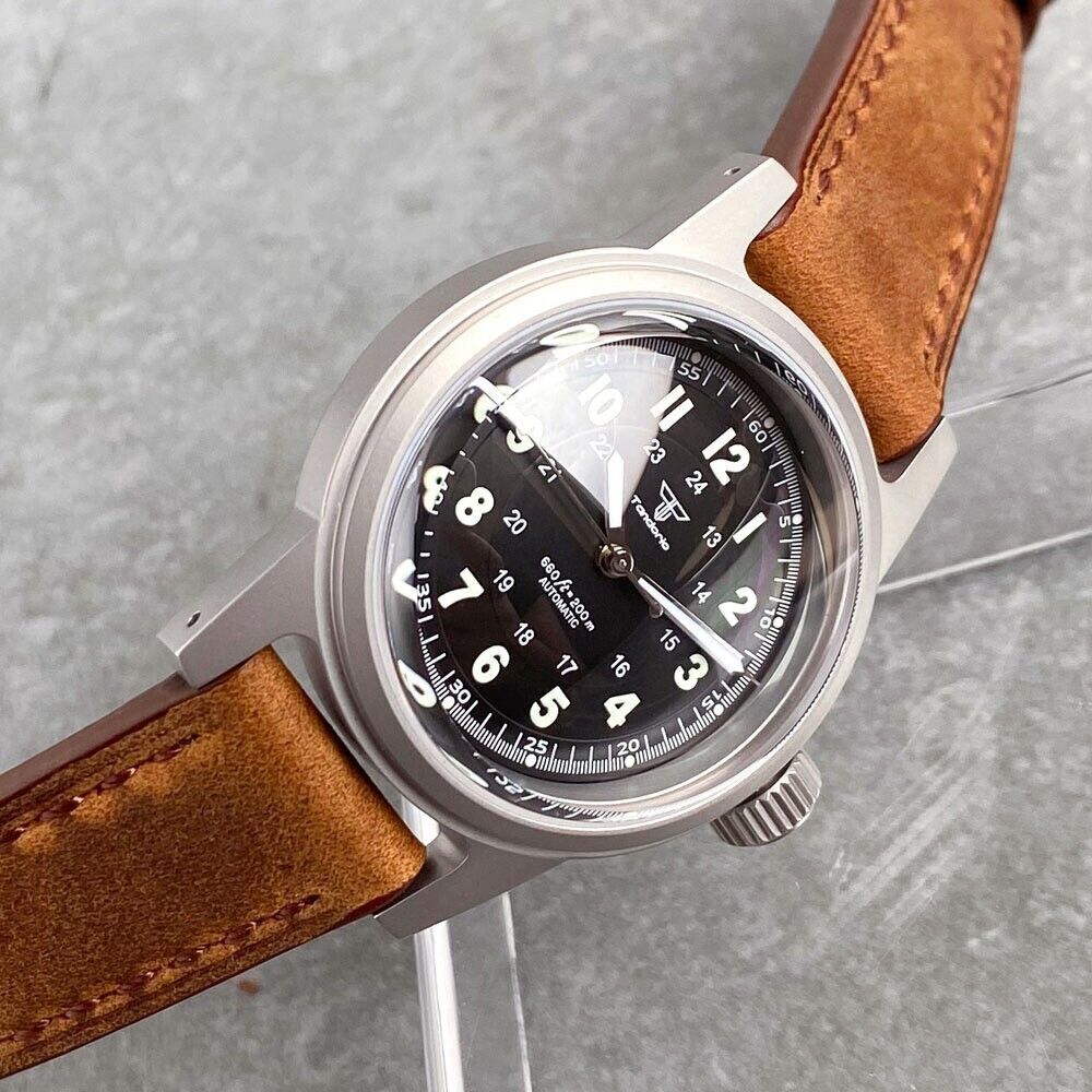 Tandorio Classic 36mm Double Domed Sapphire 20ATM Automatic Sandblast Watch