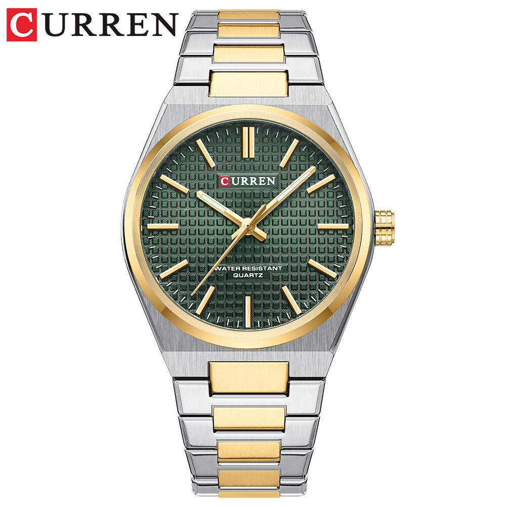 CURREN Men Quartz Watch Luxury Steel Wristwatch Luminous Sport Watch Males Watch