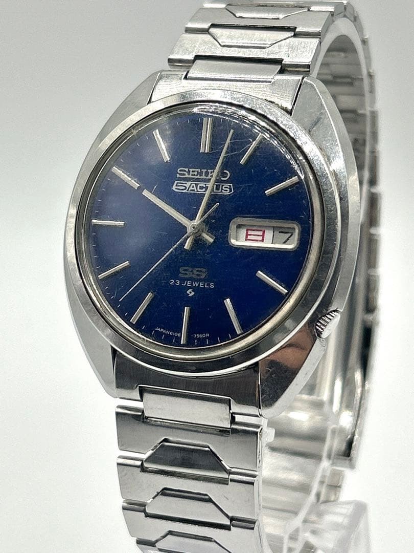 Seiko 5 Actus 6106-7003 Day-Date Automatic Blue Dial Men Watch