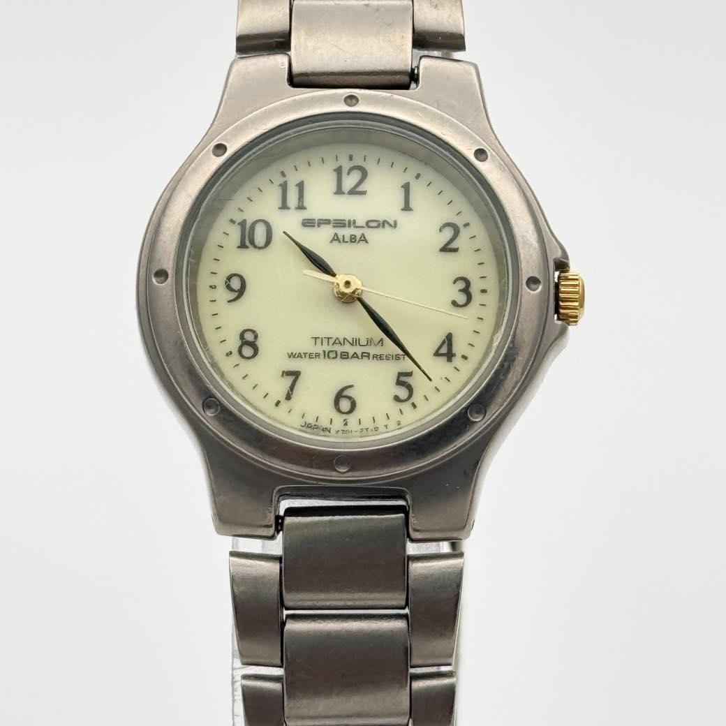 Seiko Alba Epsilon Titanium Watch V701-2A20 25mm Unisex Japan