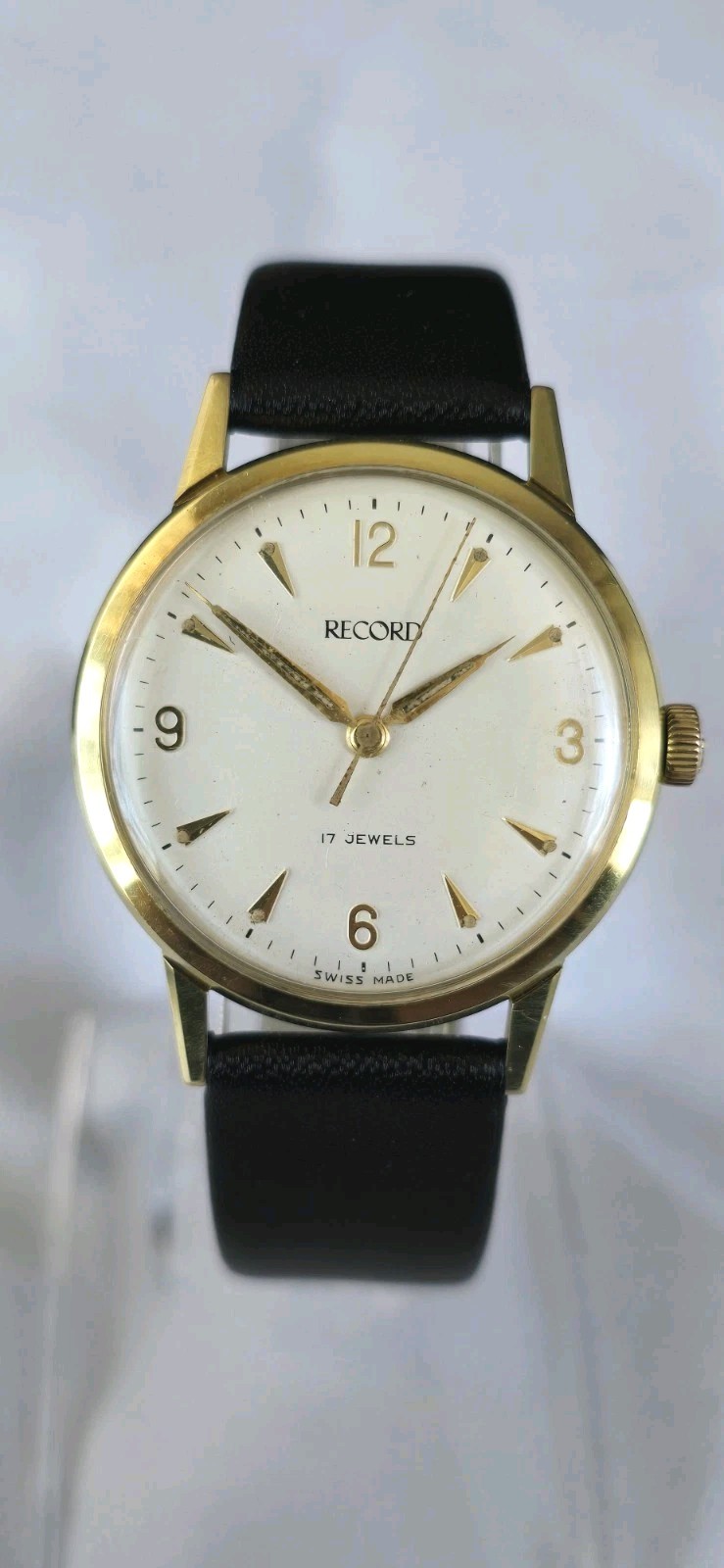 1960s Mens Vintage Gold Plated LONGINES RECORD Swiss Made Mechanical Wristwatch