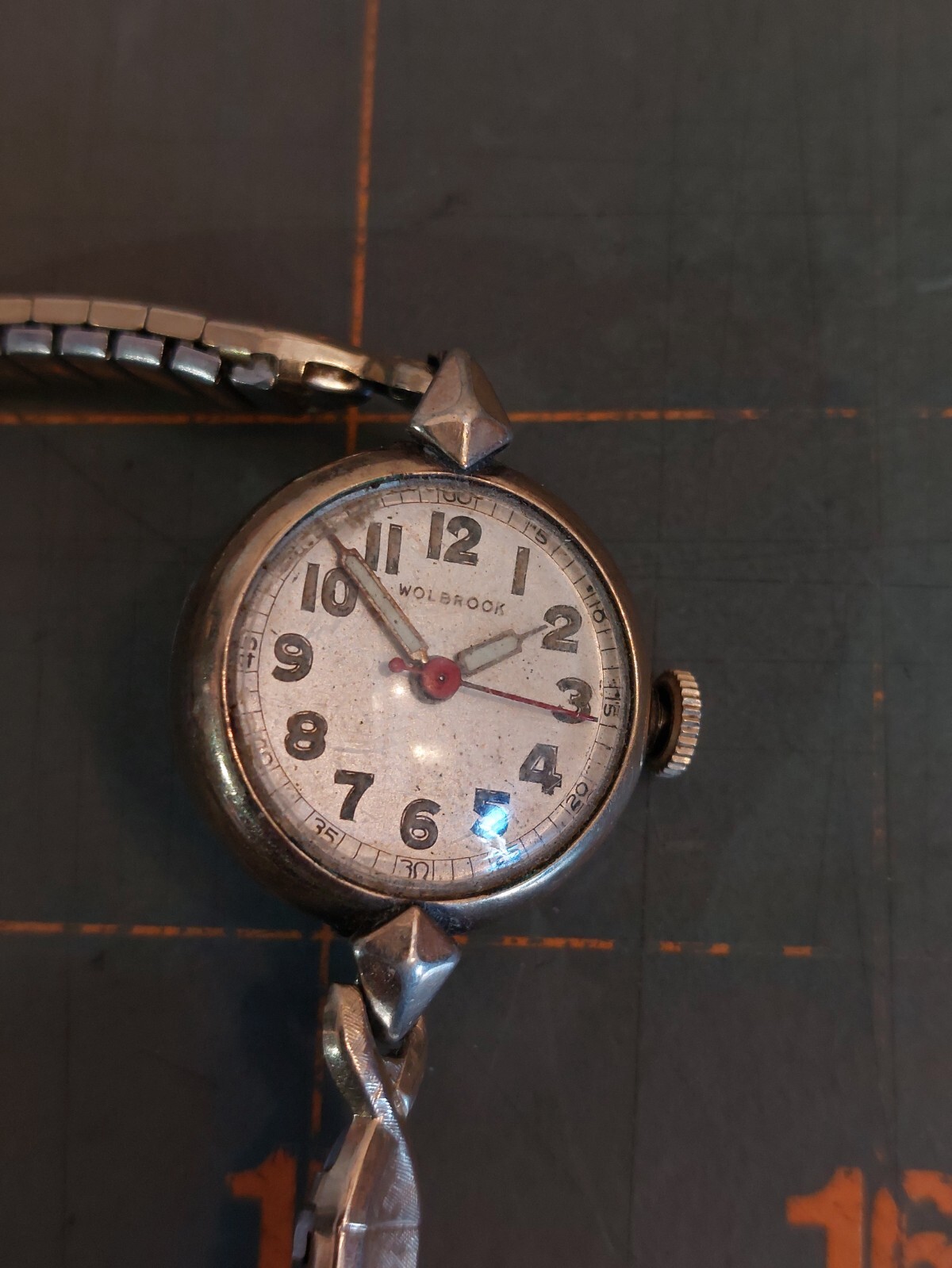 Vintage WOLBROOK Clinton watch Co CXH Mechanism Ladies Not Working Parts Repair