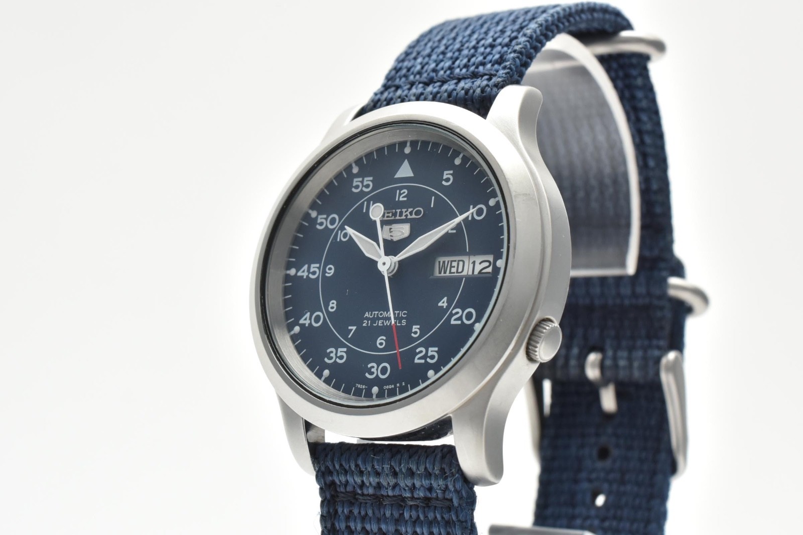 【Exc+5】SEIKO 5 7S26-02J0 NAVY Dial Day/Date Automatic Men’s Watch 37mm
