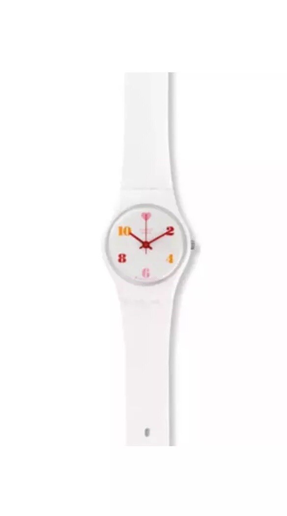 New SWATCH White Watch HEART Uncatalogued Love Kiss 2004 Vintage