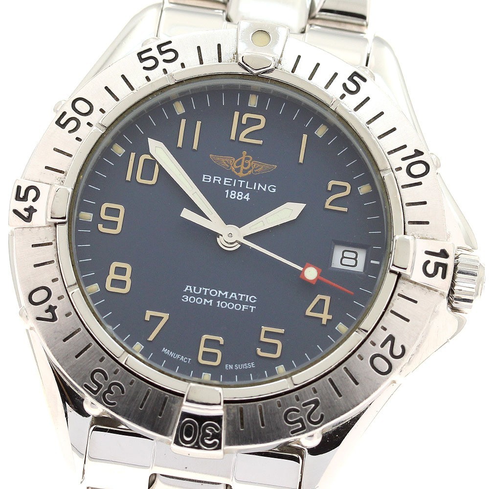 BREITLING Colt A17035 Date Navy Dial Automatic Men’s Watch Fast Shippiong