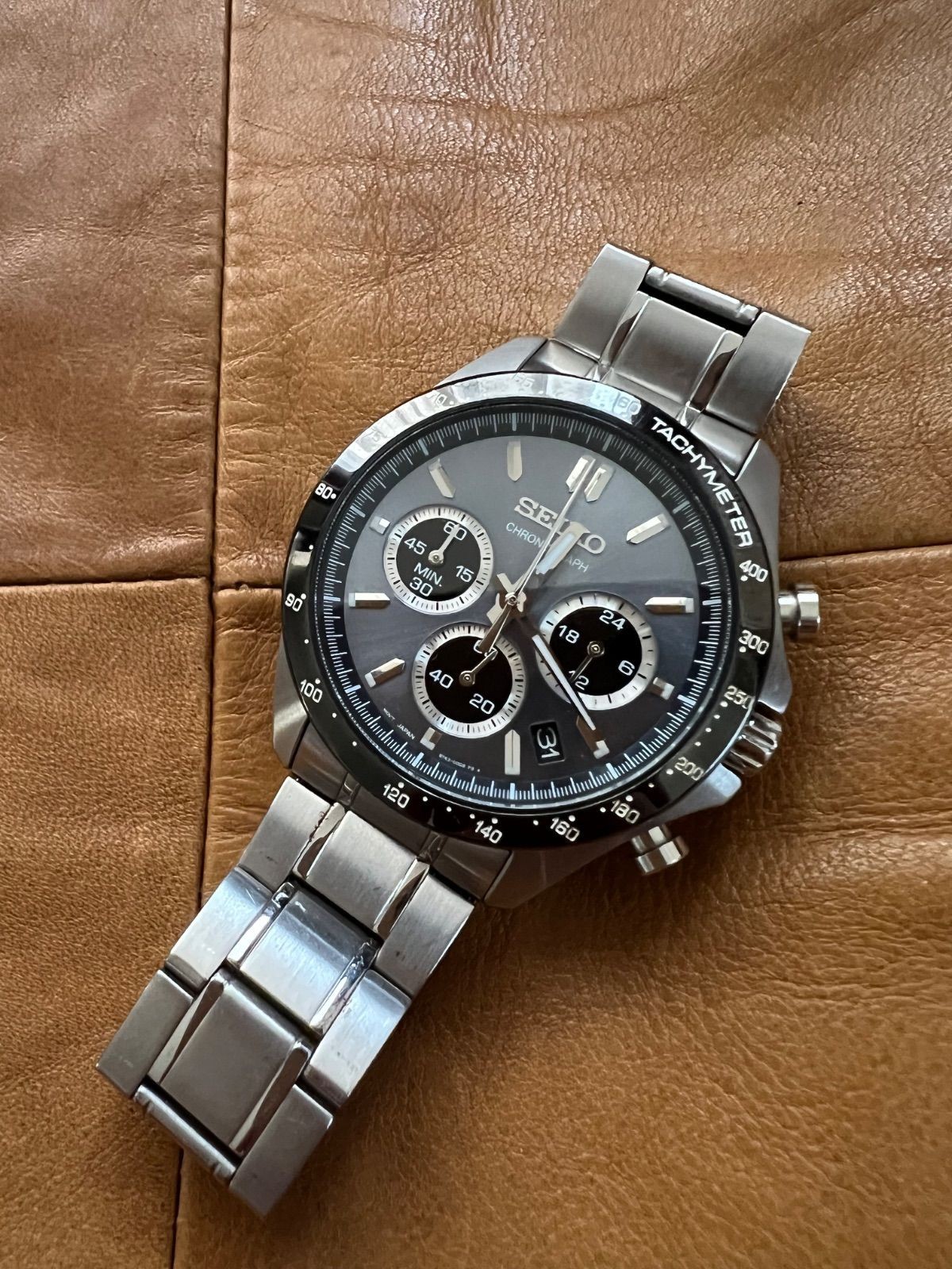 Seiko Chronograph Quartz Mens Watch 40mm 8T63-00D0 wrist 17.0cm/6.7in