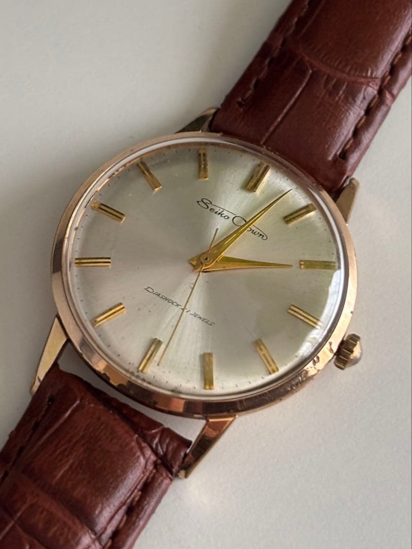 Seiko Crown 21 Jewels Manual Wind Gold Plated Vintage Watch SV531