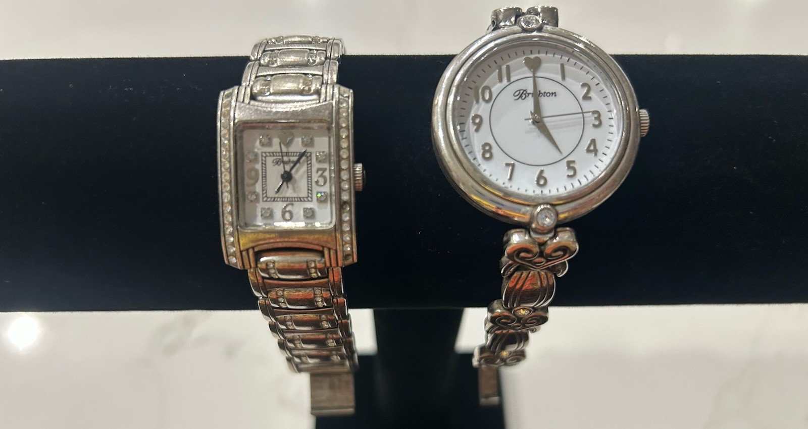 Lot Of 2 Silver Tone Turin & La Palma Brighton Watches – As Is Not Tested