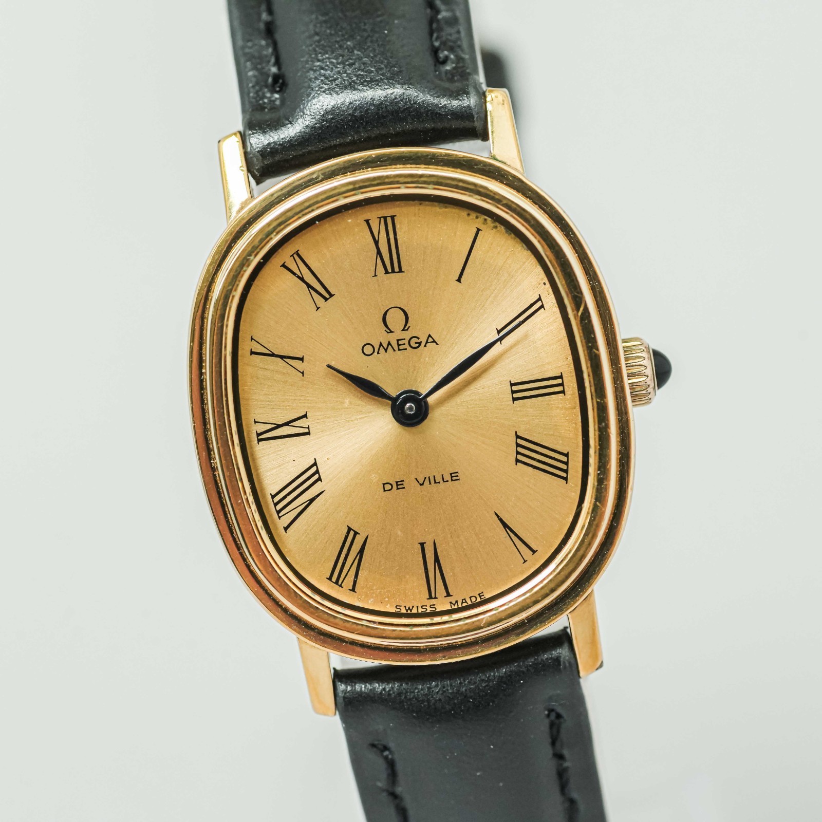 Vintage 1978 *N MINT* OMEGA De Ville Cal.625 Hand Winding Gold Roman 23mm Womens