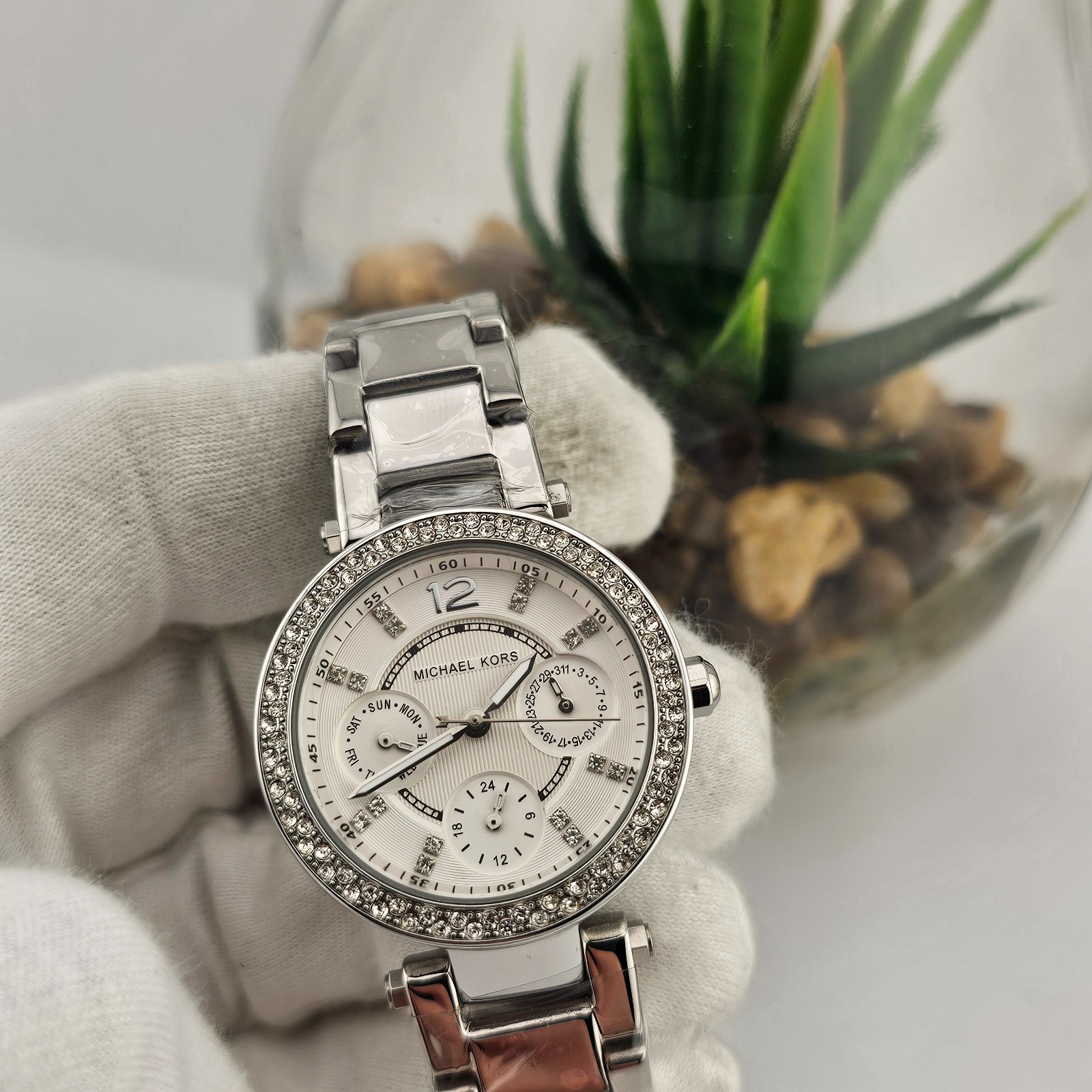 NEW MICHAEL KORS MK5615 WOMEN’S WATCH SILVER STRAP SILVER DIAL SILVER CASE