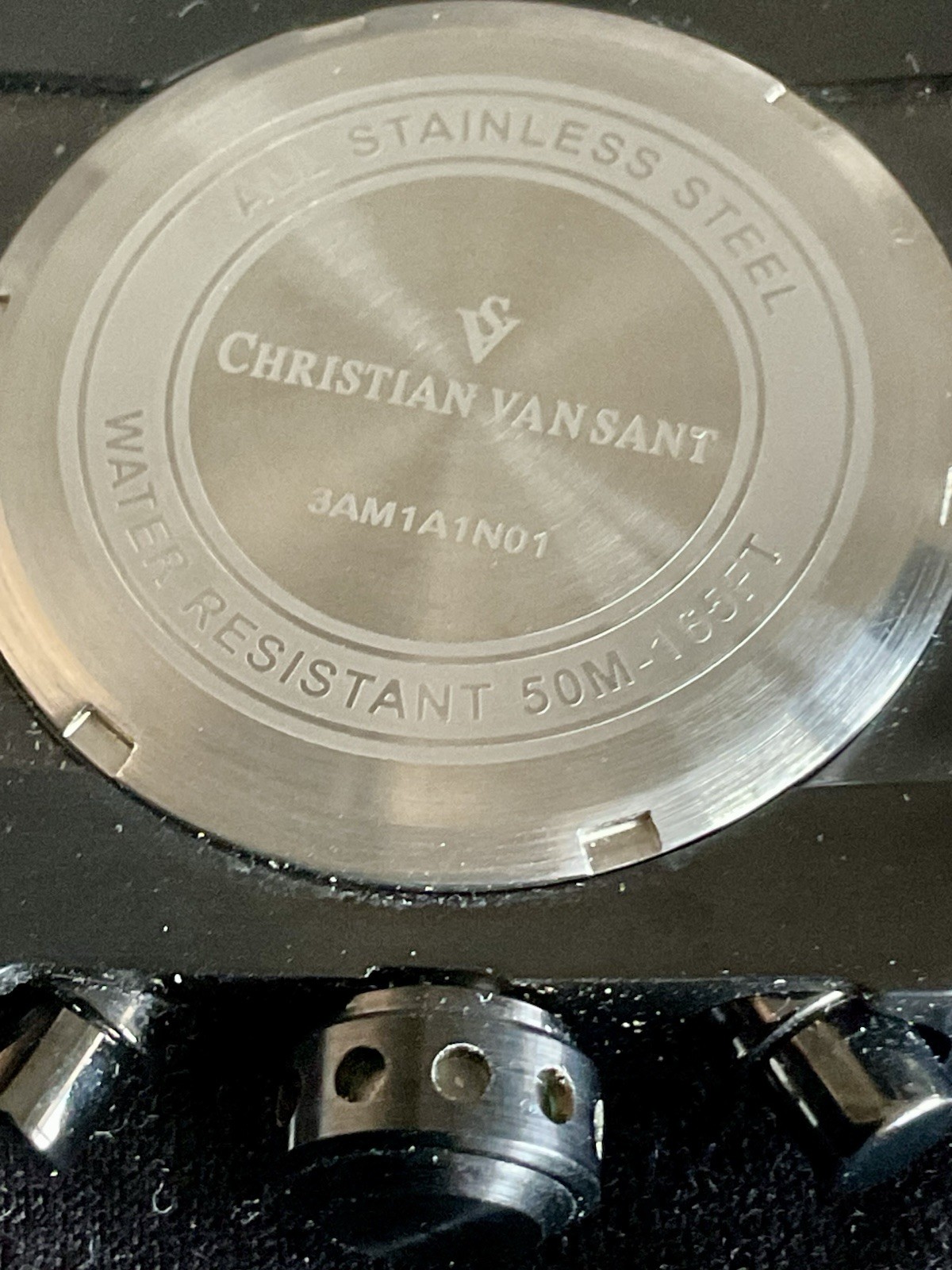 EUC Christian Van Sant Square Bold Chronograph w Original Box