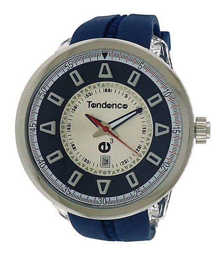 TENDENCE 02043002N ROUND GULLIVER 3H QUARTZ MENS WATCH STAINLESS STEEL BLUE