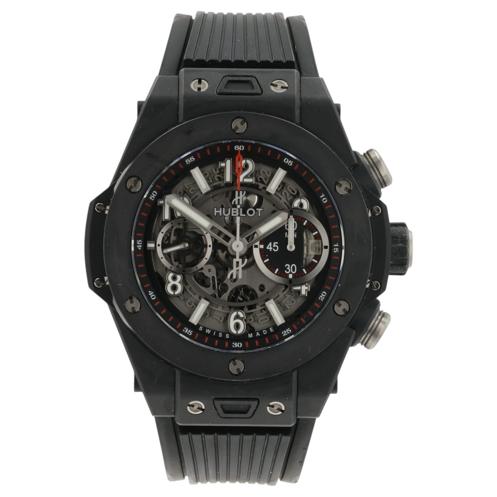 Hublot Big Bang Unico Black Dial Ceramic 45mm Auto Mens Watch 411.C1.1170.RX