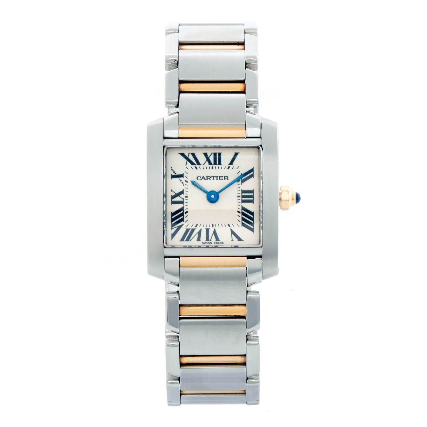 Cartier Tank Francaise W51007Q4 2384 Steel & Yellow Quartz Ladies 25mm Watch