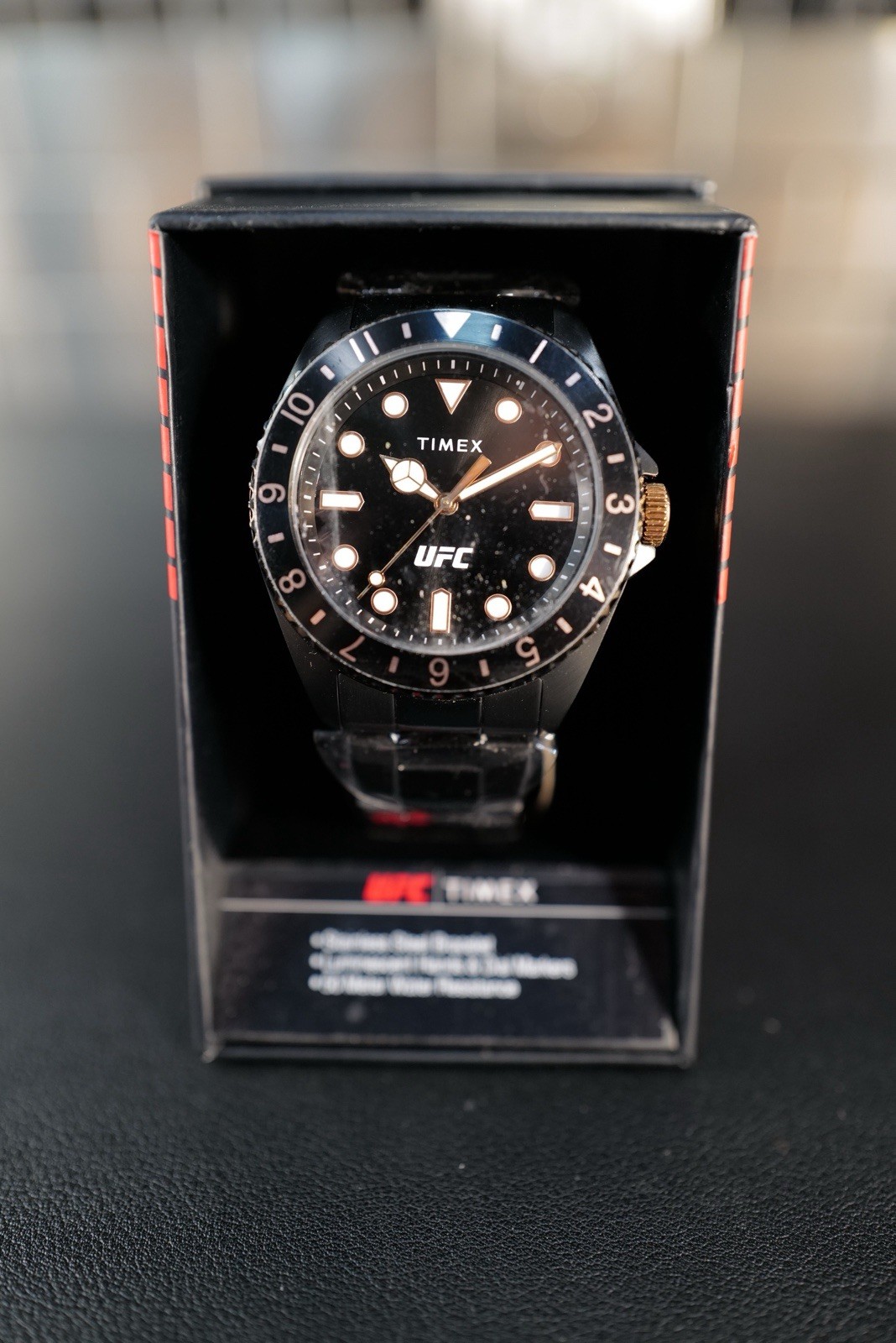 Timex TW2V56800 Mens UFC Alpha Black Stainless Steel Bracelet 50M WR