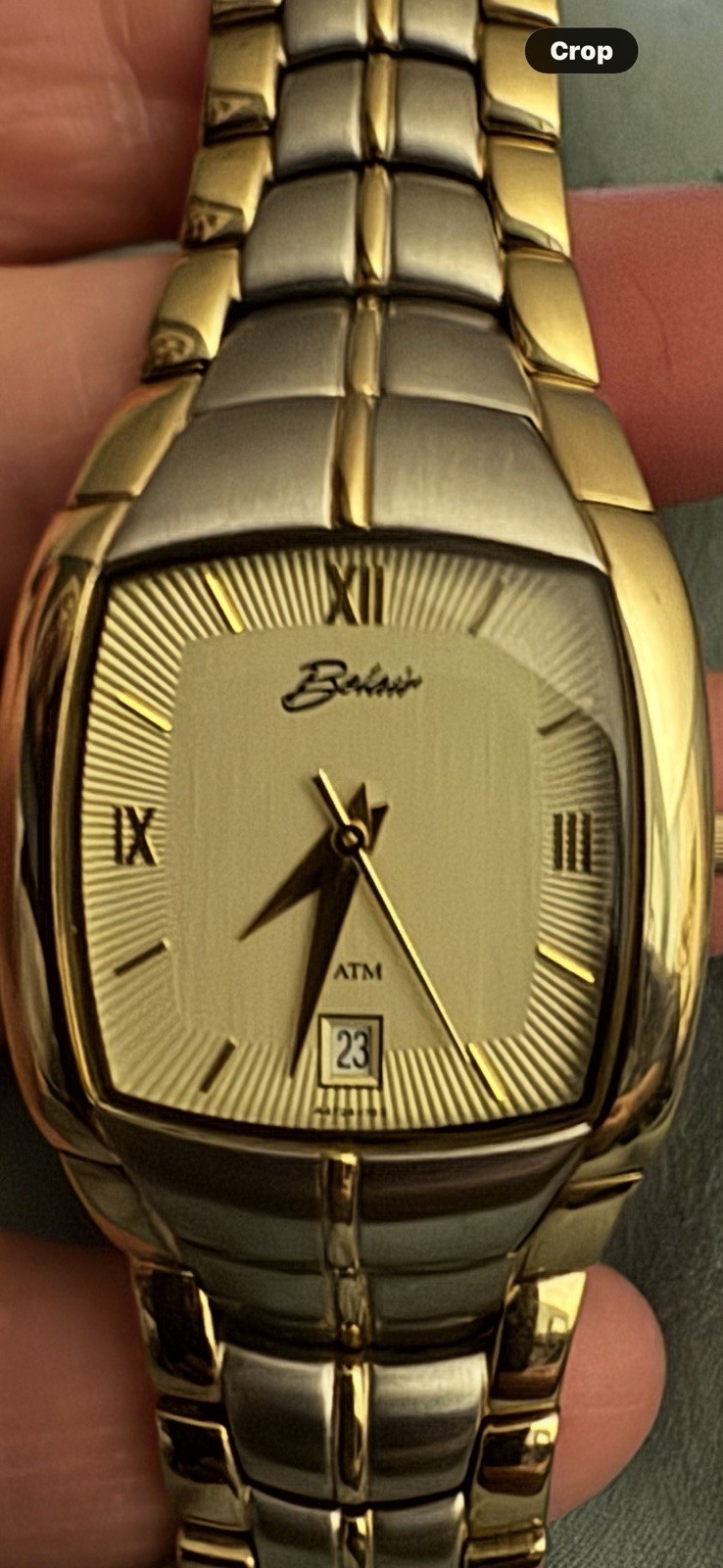 Vintage Belair Watch Two Toned With butterfly deployment watch clasp