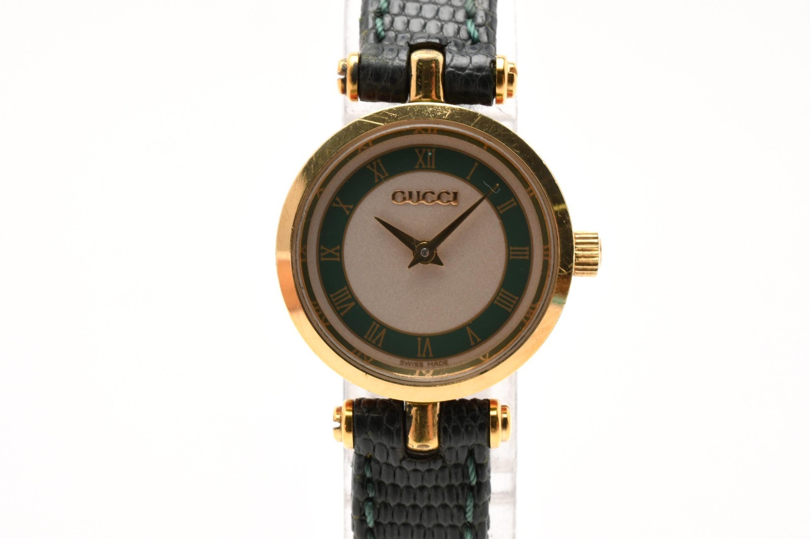 [EXC+5] Vintage Gucci 2000L Sherry Line Green White Dial Quartz Women’s Watch