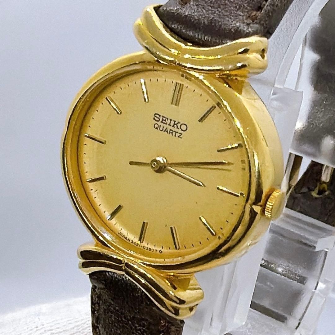 SEIKO 3421-5150 Women’s Gold Dial Watch 24mm Wrist 12.5-16.5cm