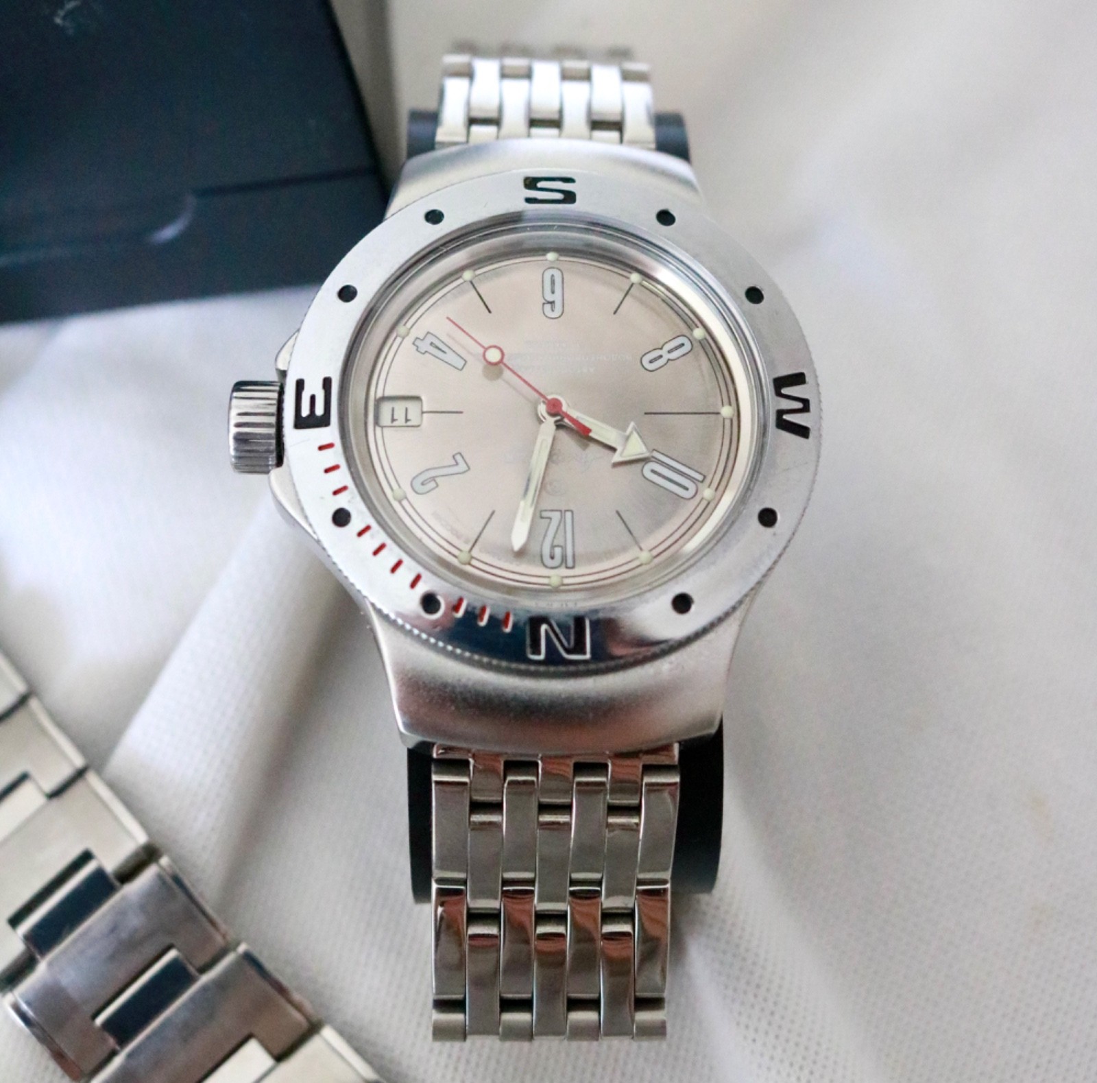 Vostok Amfibia Automatico 2416B With Extra Bracelet Tested Works Rare