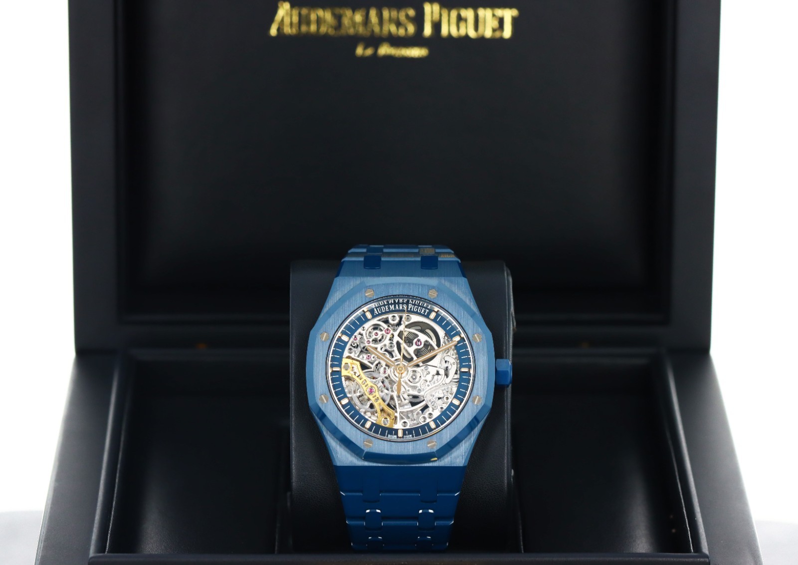 AP Royal Oak 41mm Double Balance Wheel Openworked Blue Ceramic, 15416CD