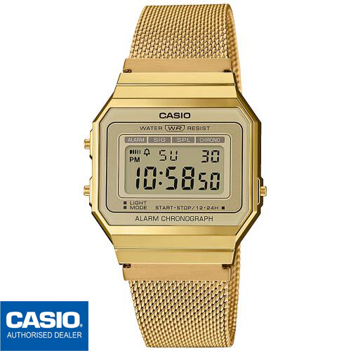 CASIO A700WEMG-9AEF A700WEMG-9A Original Vintage ICONIC Gold MILANAISE