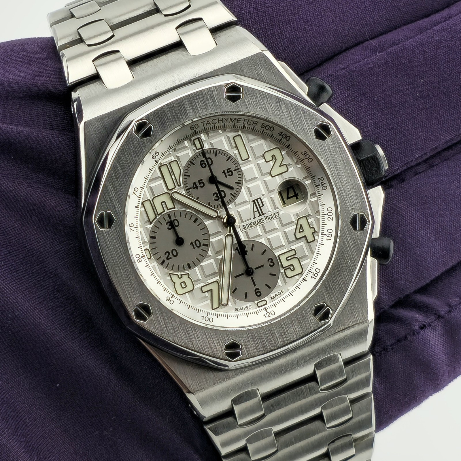 Audemars Piguet Royal Oak Offshore White Themes Stainless Steel 26020ST B&P 42mm