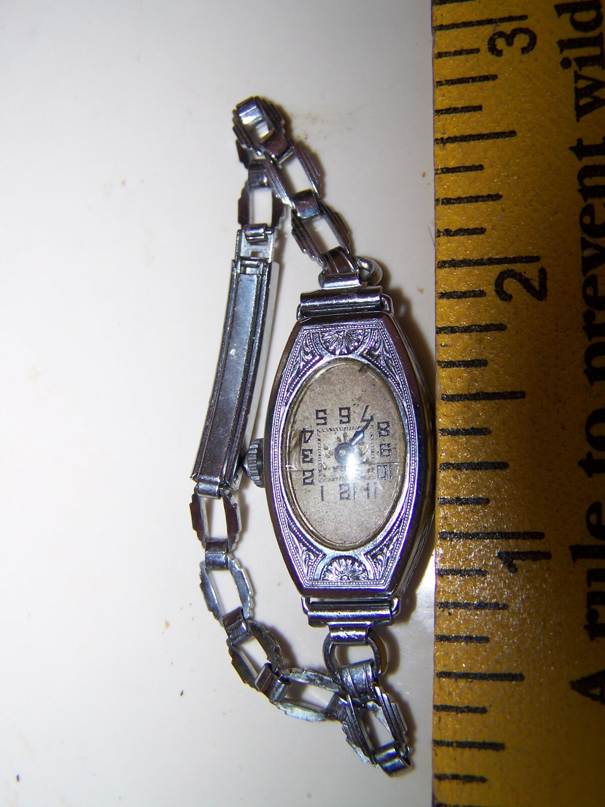 Vintage antique pre 1920 Art Deco Lady ABRA SAPPHIRE watch–Untested