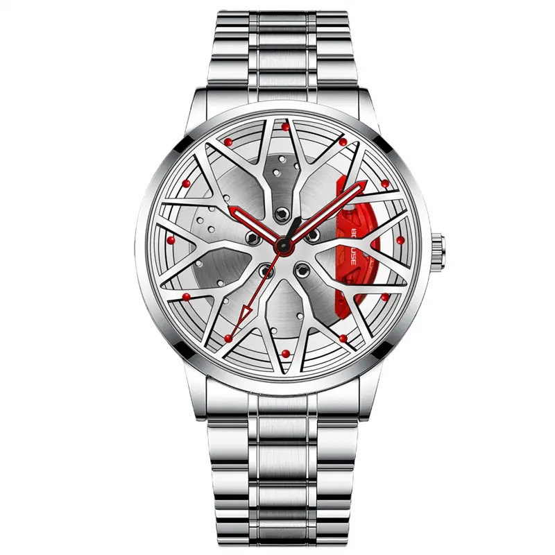 Fashion Mens Car Wheel Watches Luxury Men Sports Waterproof Quartz Wristwatch St