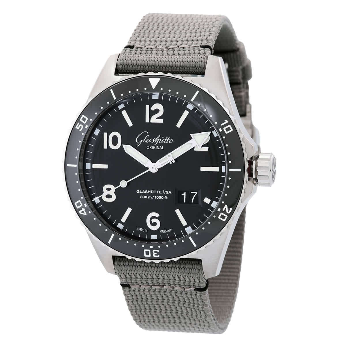 Glashütte Original SeaQ Panorama Date Automatic Black Dial Watch1-36-13-01-80-34