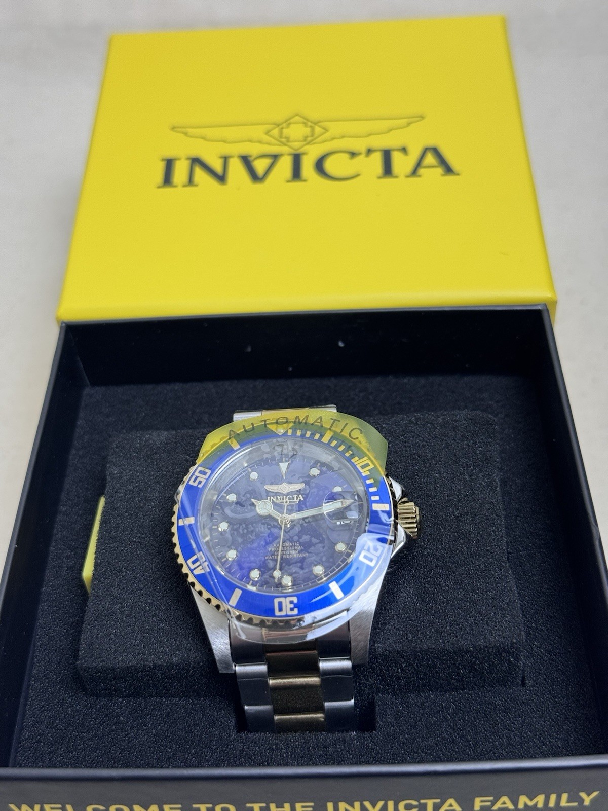 Invicta Pro Diver 17045 Men’s Automatic Watch 40mm Two-Tone Blue Dial 200m NWT