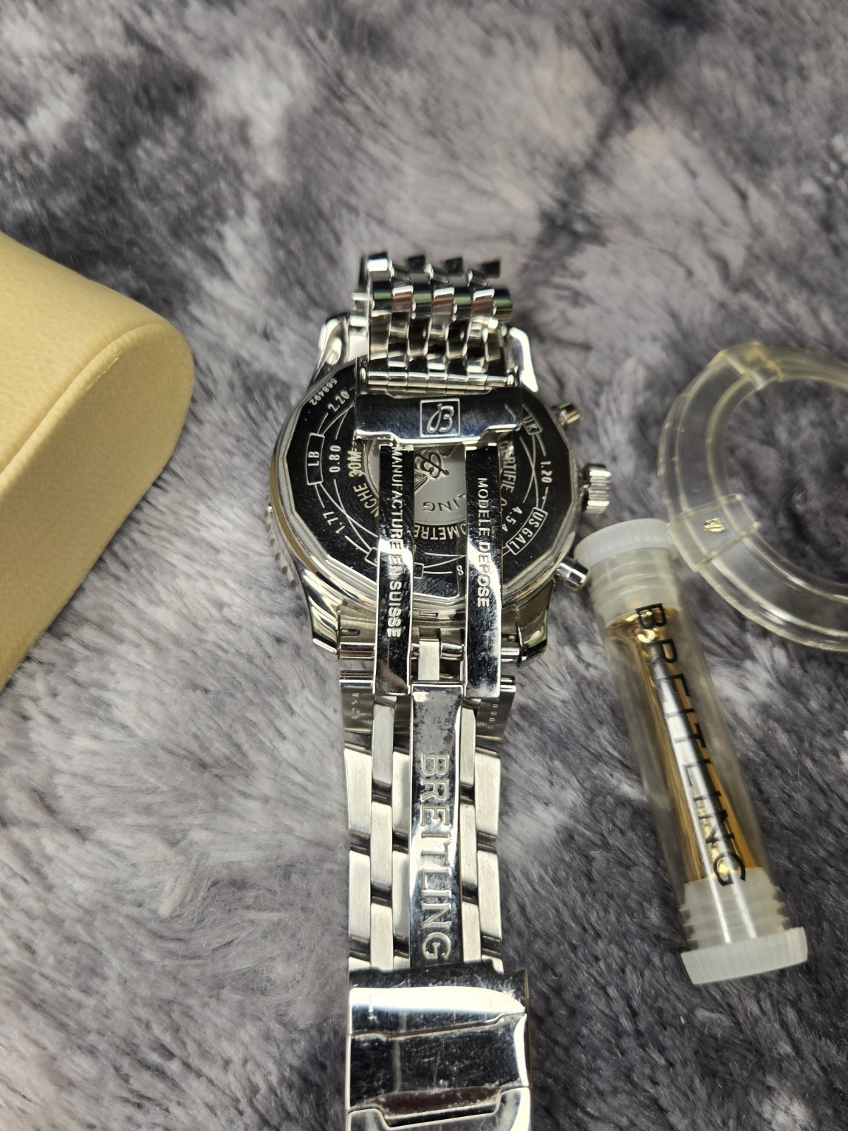 Breitling Chronomat Automatic Chronograph 39mm White Dial Steel Bracelet Box