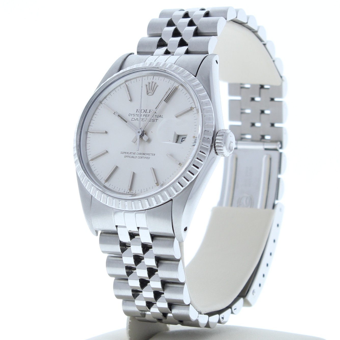 Rolex Datejust 36mm 16220 Silver Index Dial Jubilee Bracelet Box Booklet