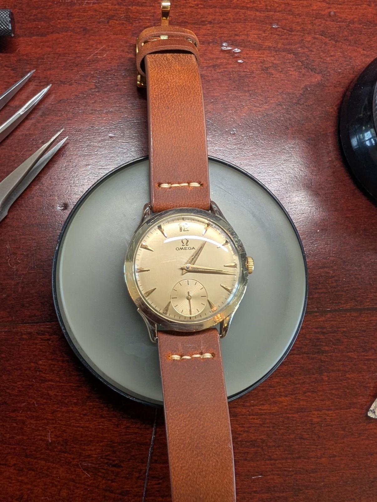 1951 Vintage Mens Omega Manual Wind Wristwatch 10k GF Cal 361 17J Serviced