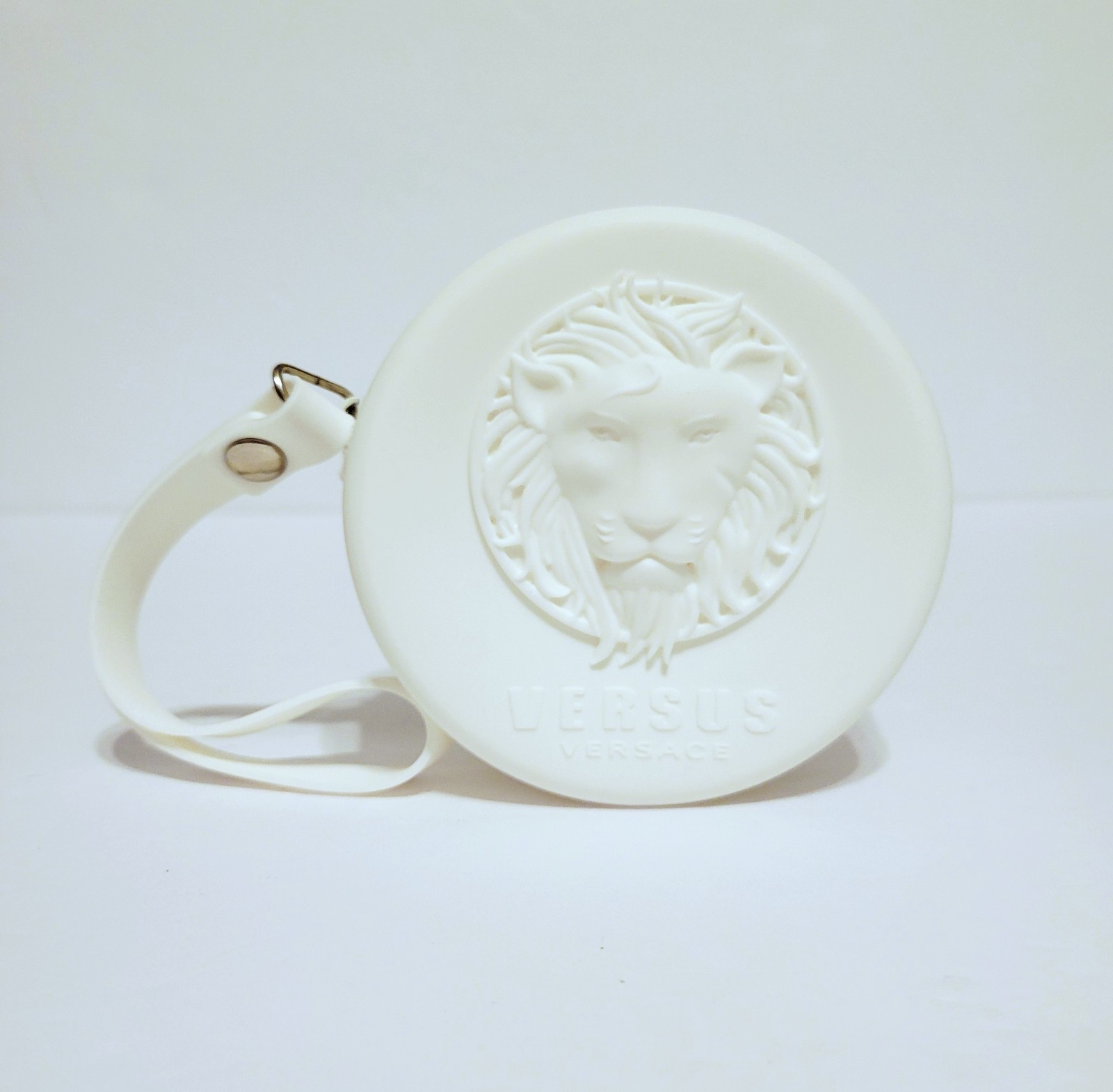 Versus by Versace White Wristlet Silicone Zip Watch Case Lion Head Authentic