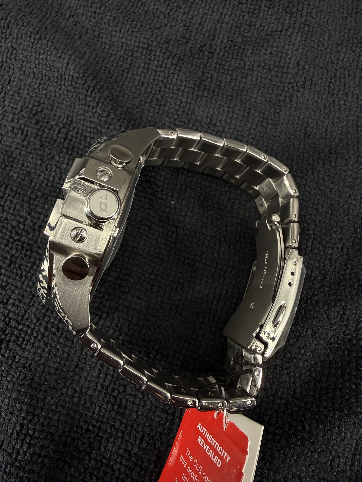 Diesel Mega Chief Mens Silver Stainless Steel Chronograph Watch