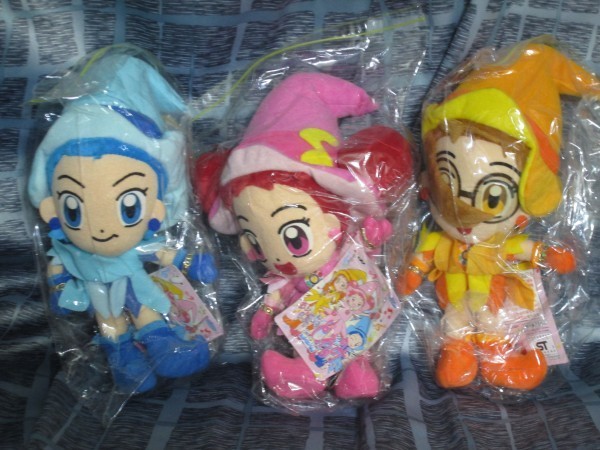 Ojamajo Doremi Stuffed Toy Set 3 Types With Tag Aiko Hazuki 25cm Promo Japan