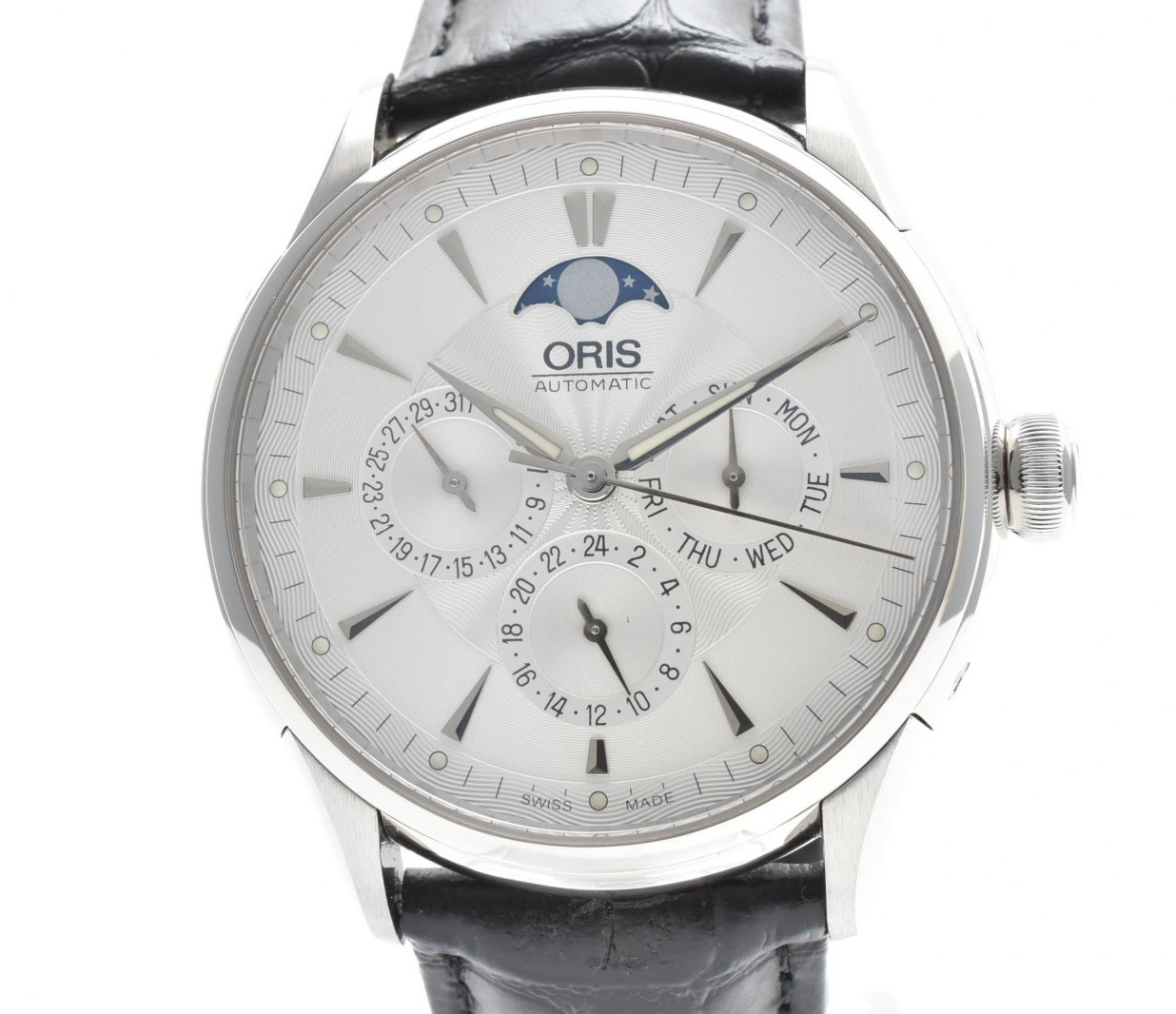 【NEAR MINT】 ORIS Artelier Complication 7592 Moon Phase Day Date Automatic Watch