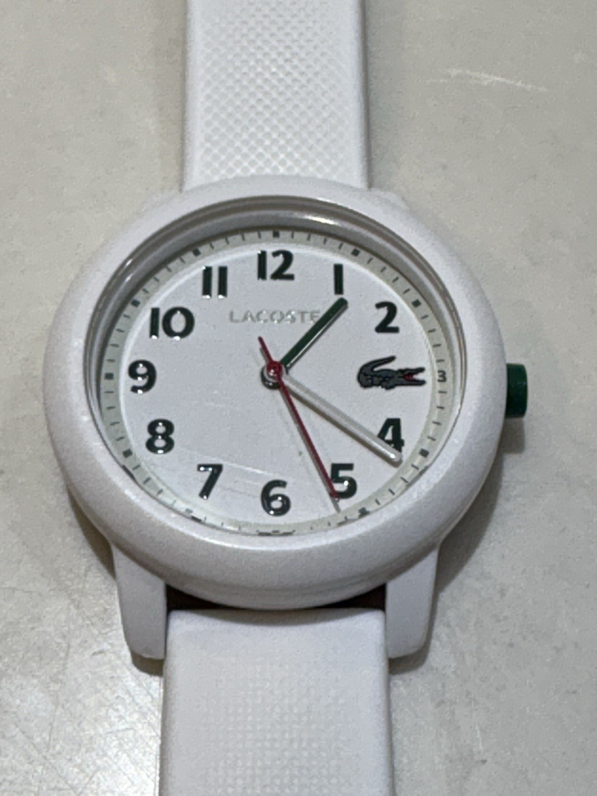 Lacoste 12.12 Kids Quartz Watch 2030039 White Silicone 33mm 5ATM Unisex