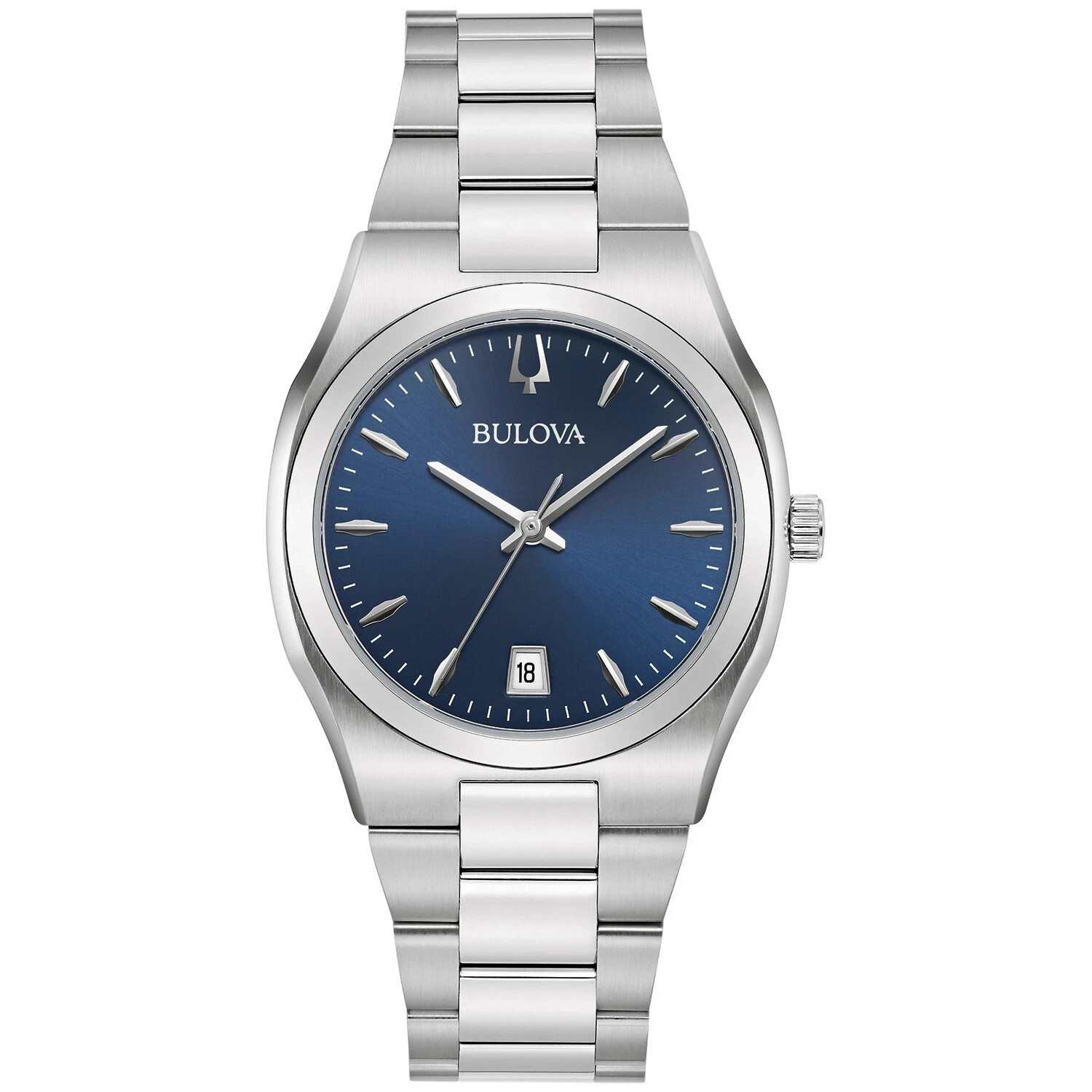 Bulova 96M157 Classic Calendar Silver Stainless Steel 34 MM Watch