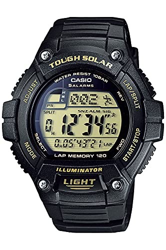 CASIO W-S220-9AJH Tough Solar Sport Watch 100M Digital Black/Gold NEW JAPAN