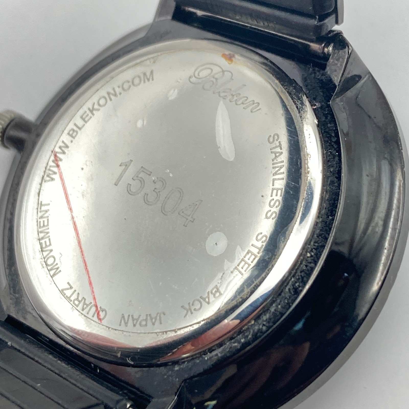 Blekon Women’s Easy Reader Watch 44mm Black Stretch Band Retro New Battery 6.5″